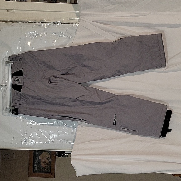 SESSION'S Women's Snow Ski Pants Grey XS Recco Reflective WARM adjustable zipper - Picture 7 of 12